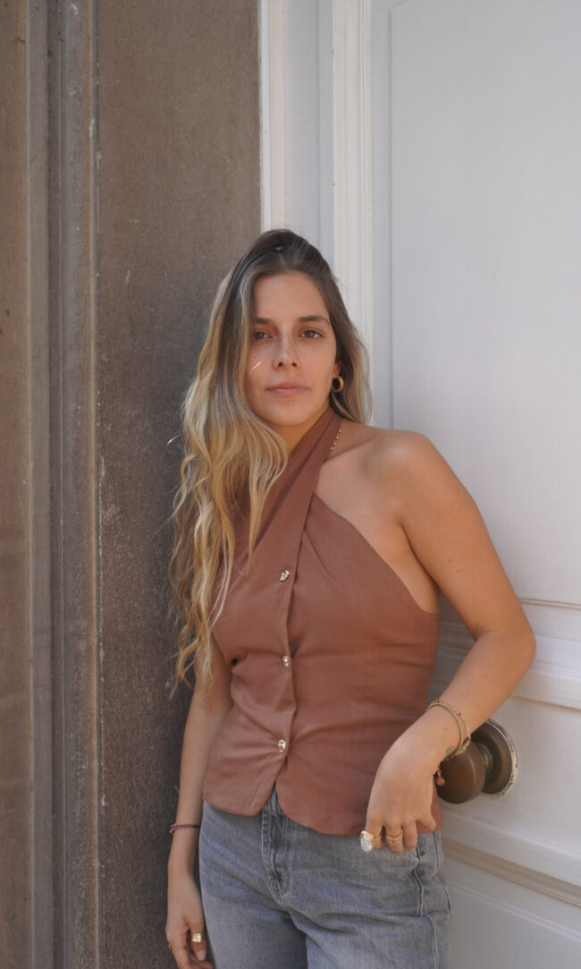Top Halter Areia Chocolate