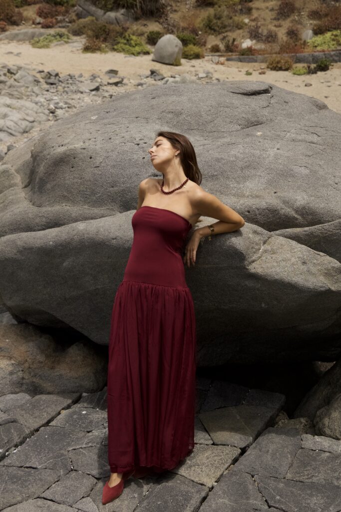 Vestido Menorca Burdeo