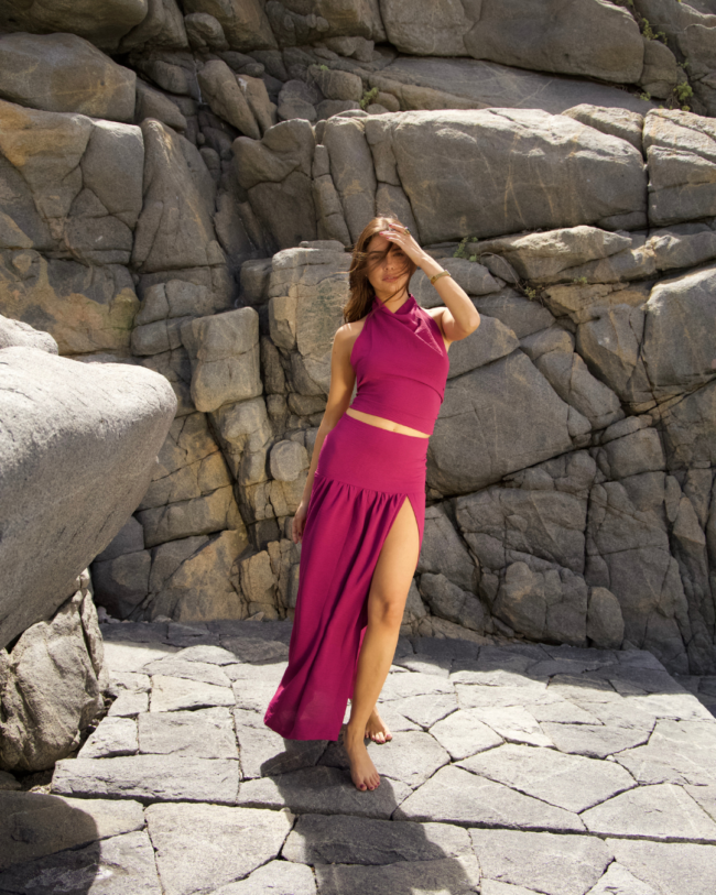 Falda Málaga Magenta