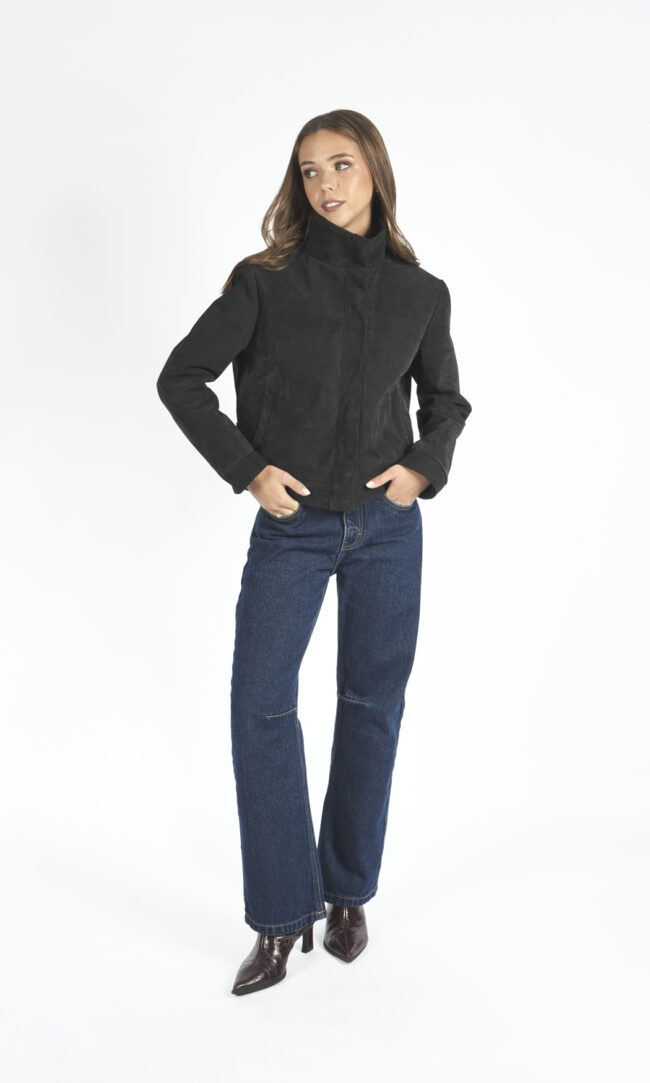 Chaqueta de Piel Verona Negra